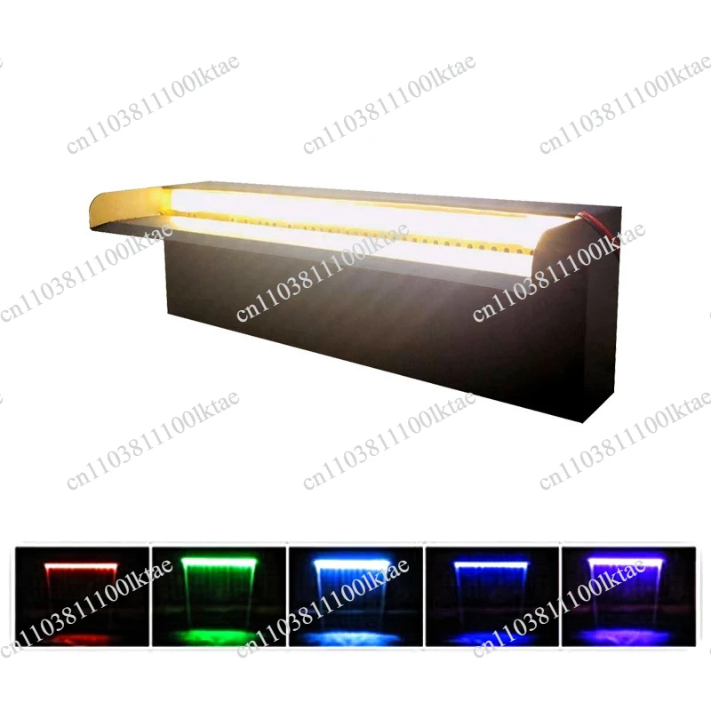 Stainless Steel Waterfall Water Outlet Courtyard Water Curtain Landscaping Flowing  Fountain Fish Pond Flow Tank