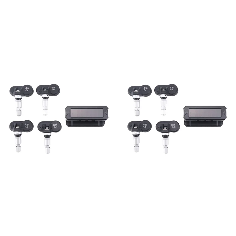 A03Q-2X USB Solarny System Monitorowania Ciśnienia w Oponach Bezprzewodowy Samochodowy TPMS Wyświetlacz LCD Alarm Ciśnienia z Wewnętrznym Czujnikiem