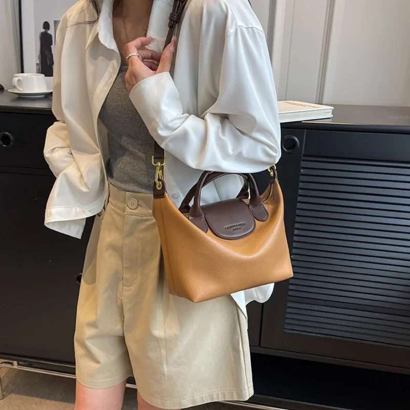 Luksusowy projektant torba typu Hobo damskie torebki proste swobodny Top-torby z uchwytami przenośne torba na ramię Crossbody torebka wiadro
