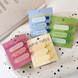 3pcs/set Jelly Color Bow Star Polka Dots Hair Clips Headband Side Barrettes Womens Girls Sweet Hairpins Fashion Hair Accessories