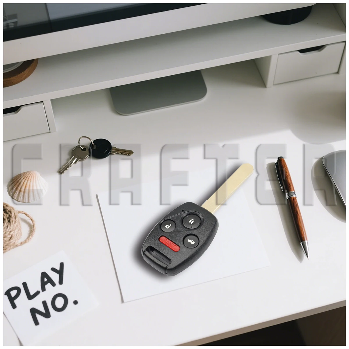 مفتاح Crafters CWTWB1U545 ID46 PCF7936 433MHz مفتاح السيارة عن بعد لهوندا بونيت 2005 2006 2007 2008 2 + 1 أزرار أو 3 + 1 أزرار