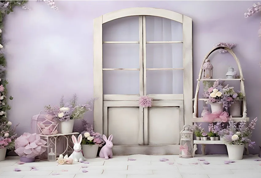 Mehofond Photography Background Spring Easter Bunny Eggs Flowers Kids Birthday Cake Smash Portrait Decor Backdrop Photo Studio