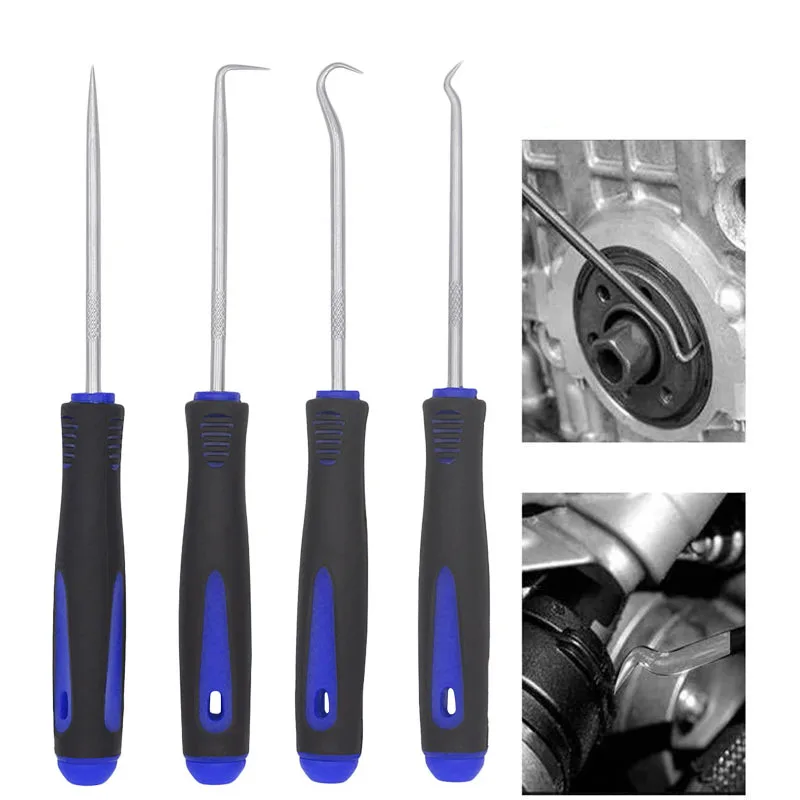 

4Pcs Car Oil Seal Screwdrivers Set Car Auto Oil Seal O-Ring Seal Gasket Pick Puller Remover Pick Hooks Tools Car Repair Tools