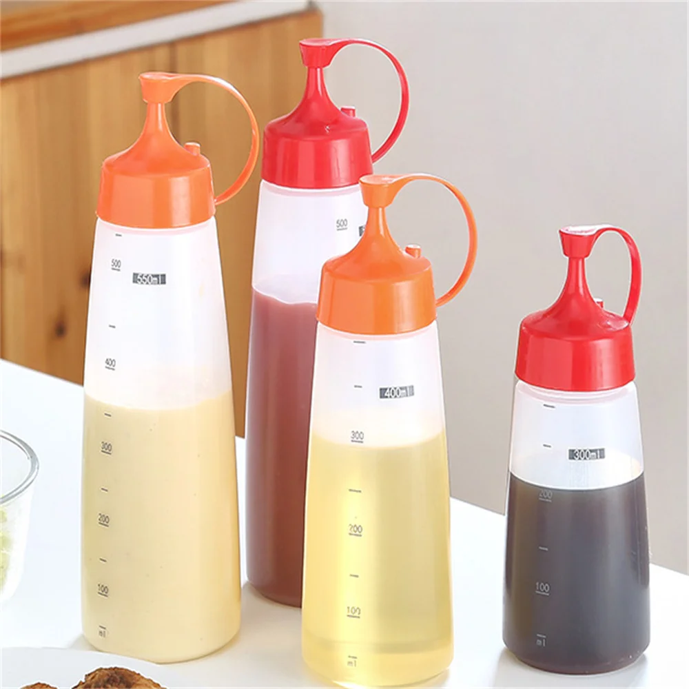 1Pc Kitchen Gadgets Cook Tools 180/300/400/550ml Dressing Container Sauce Bottle Salad