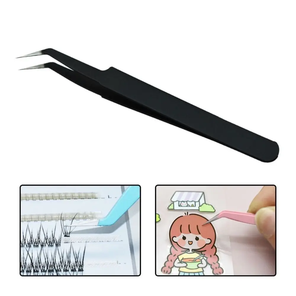 Heiße Gerade Pinzette Edelstahl Schwarz Wimpern Curler Gebogene Augen Make-Up Werkzeuge Wimpern Verlängerung