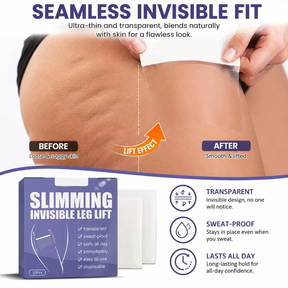 Leg Lifting Tightening Patch 10/20/50Pcs Invisible No Trace Thigh Tapes Anti-wear Thigh Patches Body Moisturizing Stickers