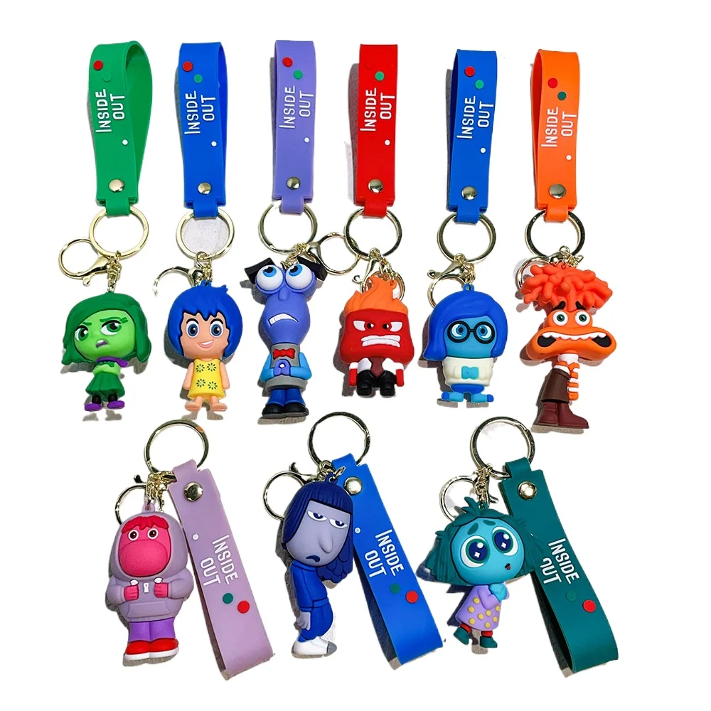 

2024 Movie Inside Out Anime Keychain Cute Dr. Amy Burbier Sadness Male and Female Hangings Dolls Accessories Fans Gift