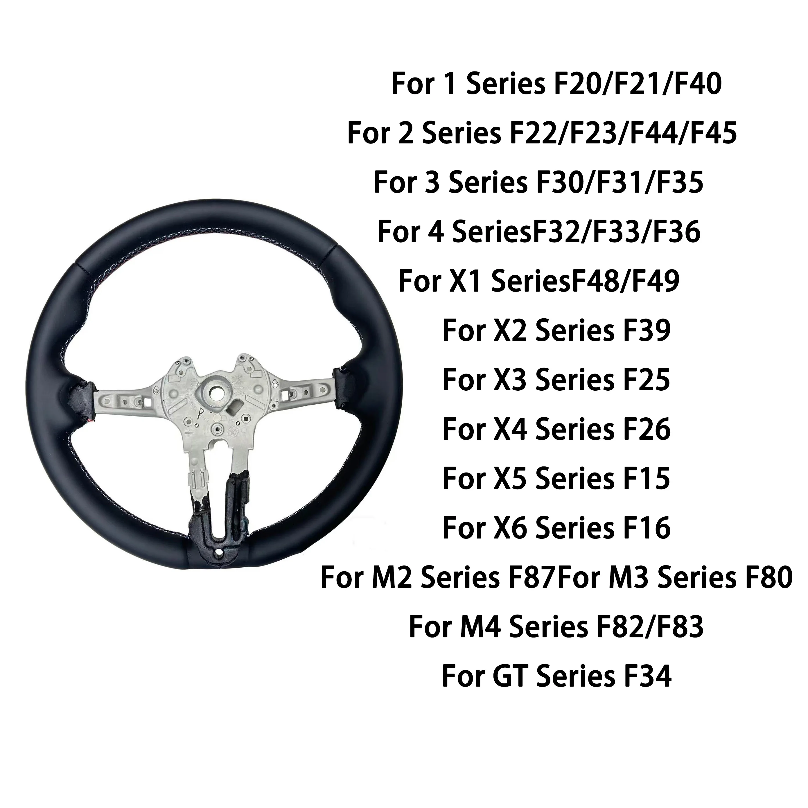 M Sport Full Leather Steering Wheel For BMW M3 F30 F15 F16 F20 F21 F25 F26 M5 F10 F11 F06 F07 F12 F13 F01