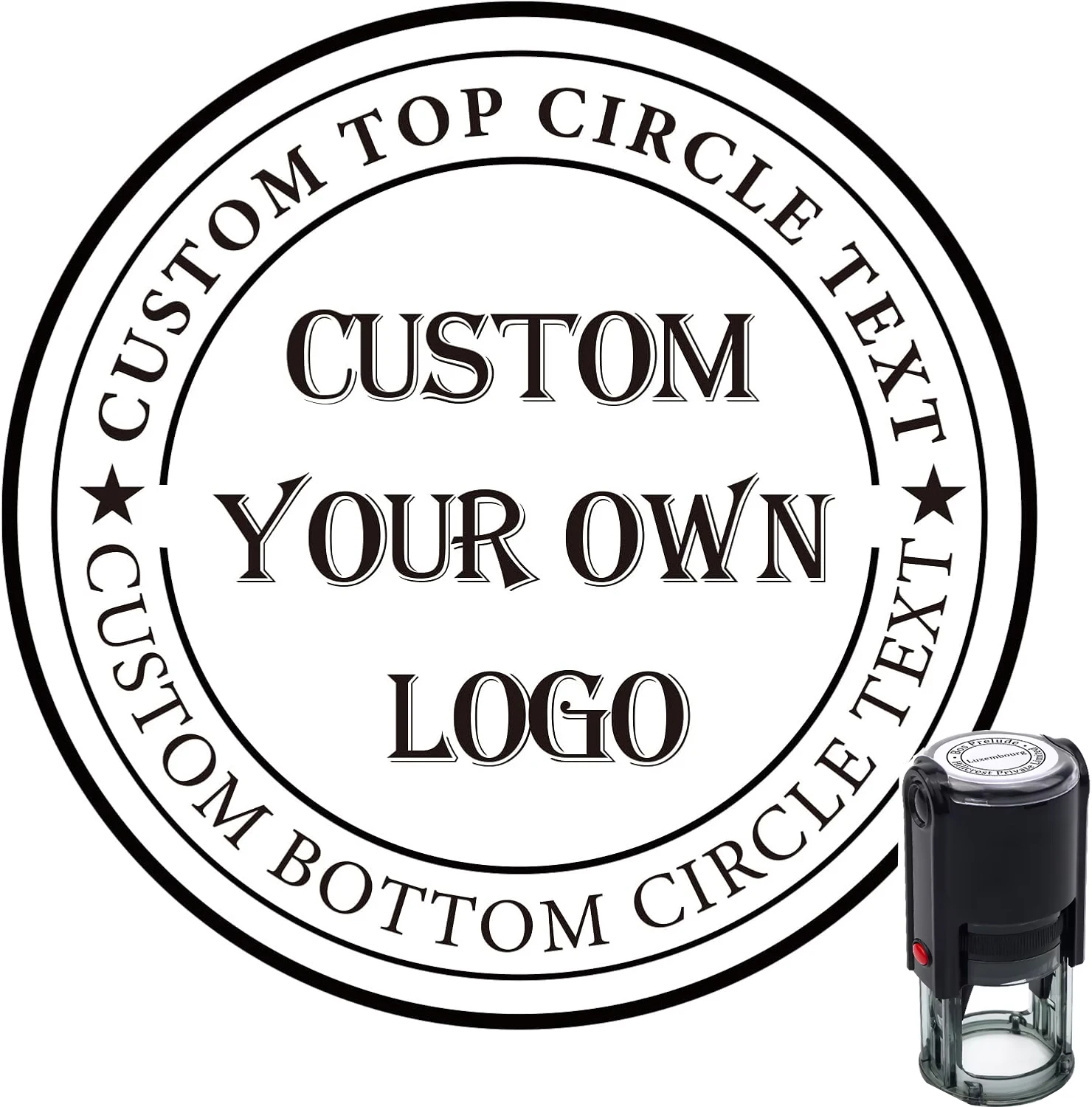 Custom Self-Inking Stamp With Your Own Logo,Photosensitive Ink / Rubber Stamp,Personalize Your Logo Multiple Ink Color Option