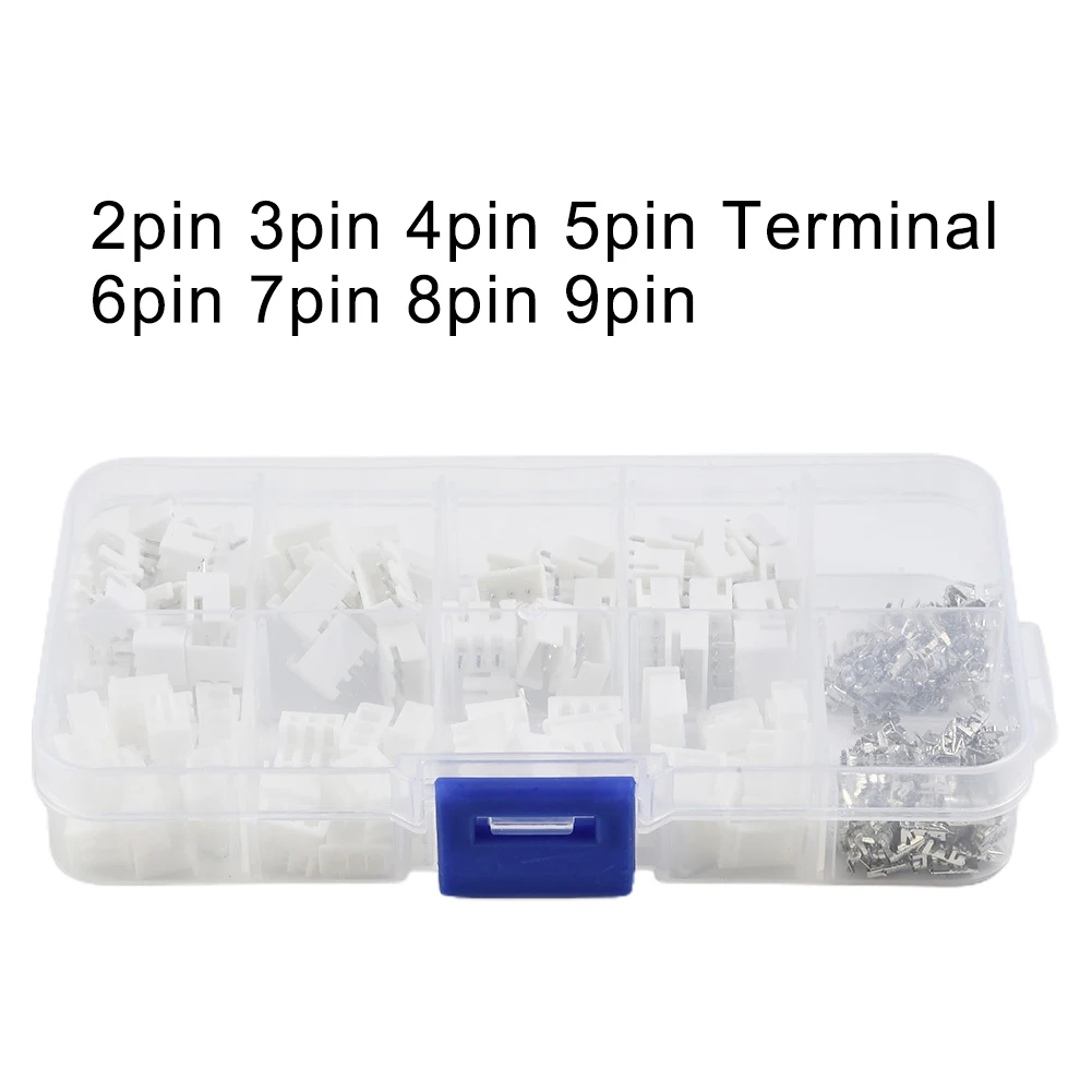 230Pcs XH2.54mm Terminal Kit Housing Pin Connector Set For JST 2 3 4 5 Pin Wire Crimping Repair Car Motorcycle Boat Electrical