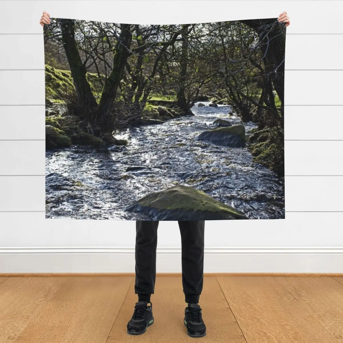 

Burbage Brook, Padley Gorge, Peak District Throw Blanket Fashion Sofas Flannel Fabric Comforter Blankets