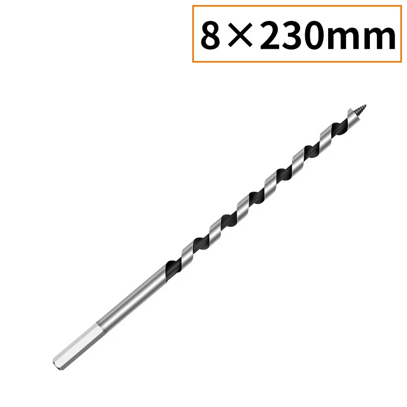 230/460mm extra lange houtboor met zeskantige schacht van hoogwaardig koolstofstaal voor het boren van diepe houtgaten