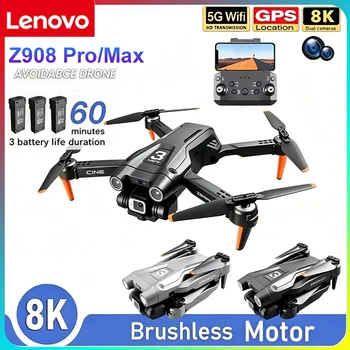 Profesjonalny dron Lenovo Z908Max z podwójną kamerą 8K, silnikiem bezszczotkowym, 5G WiFi, optycznym pozycjonowaniem, unikaniem przeszkód i przenośnym konstrukcji.