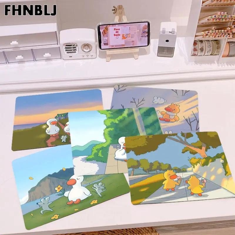 

Cute Duck Animation Thickened Mouse Pad Gaming Keyboard Table Mat Office Supplies Room Decor for PC Mouse Carpet