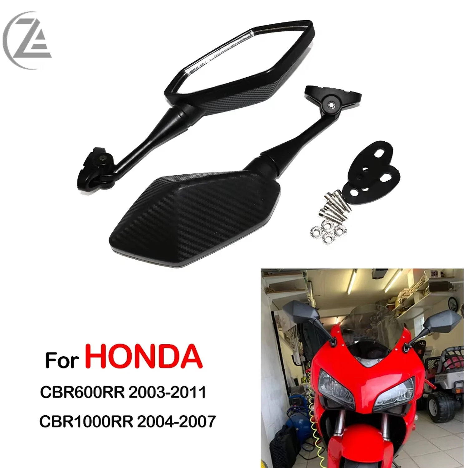 

Карбоновые зеркала заднего вида для мотоцикла ACZ для HONDA CBR600RR CBR 600RR 2003-2011 CBR1000RR 2004-2007