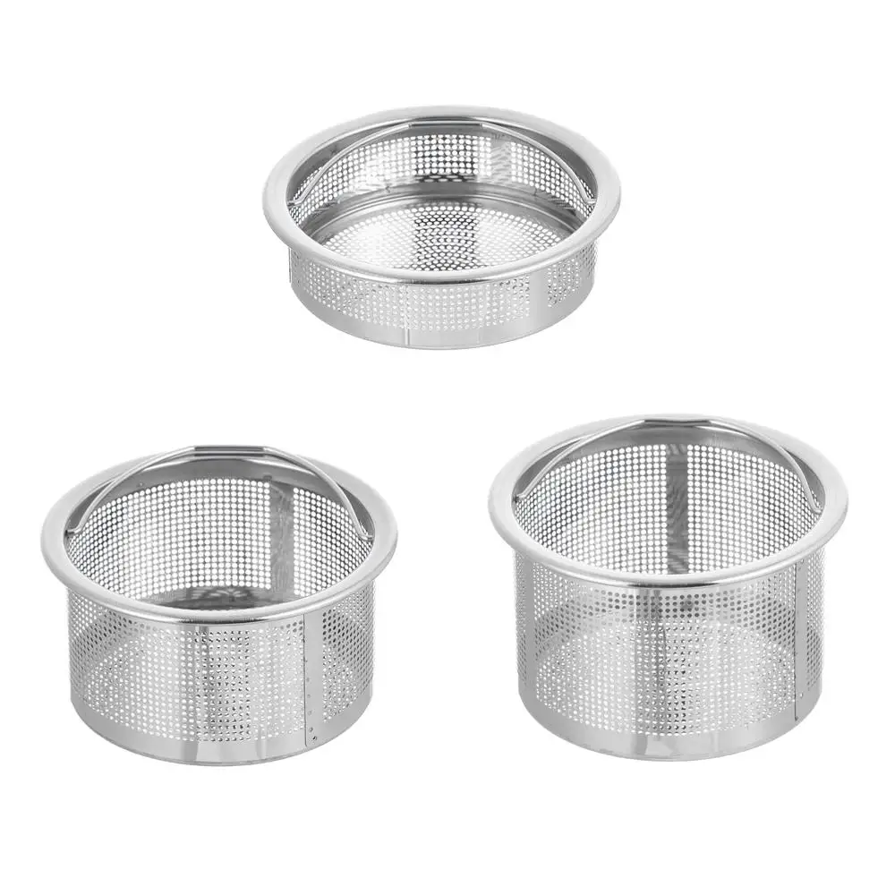 

Shower Water Sink Plug Waste Drainer Stuff Cover Stainless Steel Colander Food Hair Stopper Plug Filter Basket Sink Strainer
