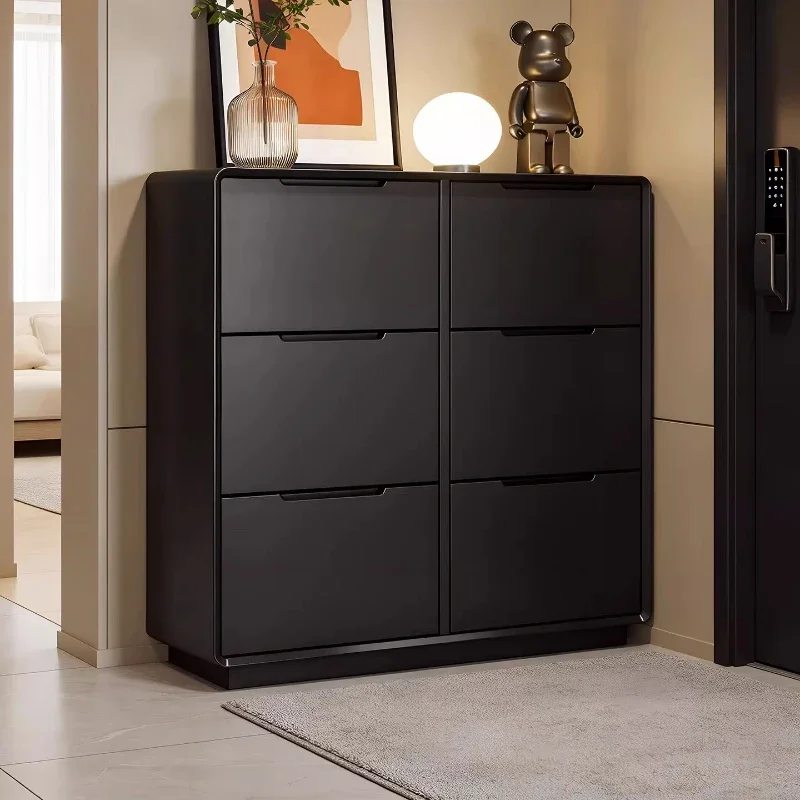 Oak Stable Compact Storage Shoe Cabinet Creative Strong Refined Tall Functional Shoe Cabinet Mueble Zapatos Modern Furniture