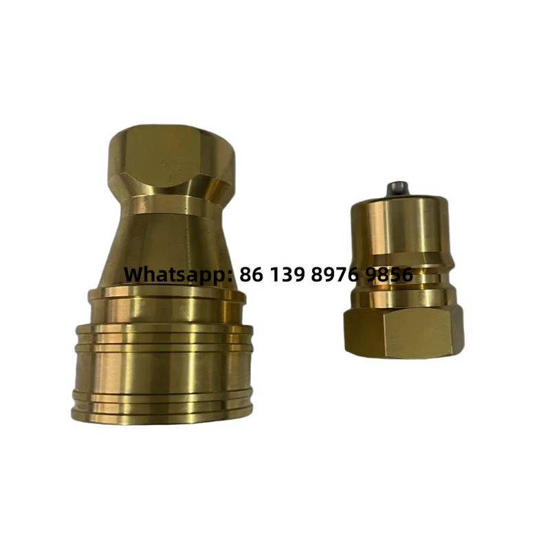 KZD Brass Quick Connector For Hydraulic Water Pipes Medium/High Pressure Oil Pipe Self-Locking Quick Plug Connector With