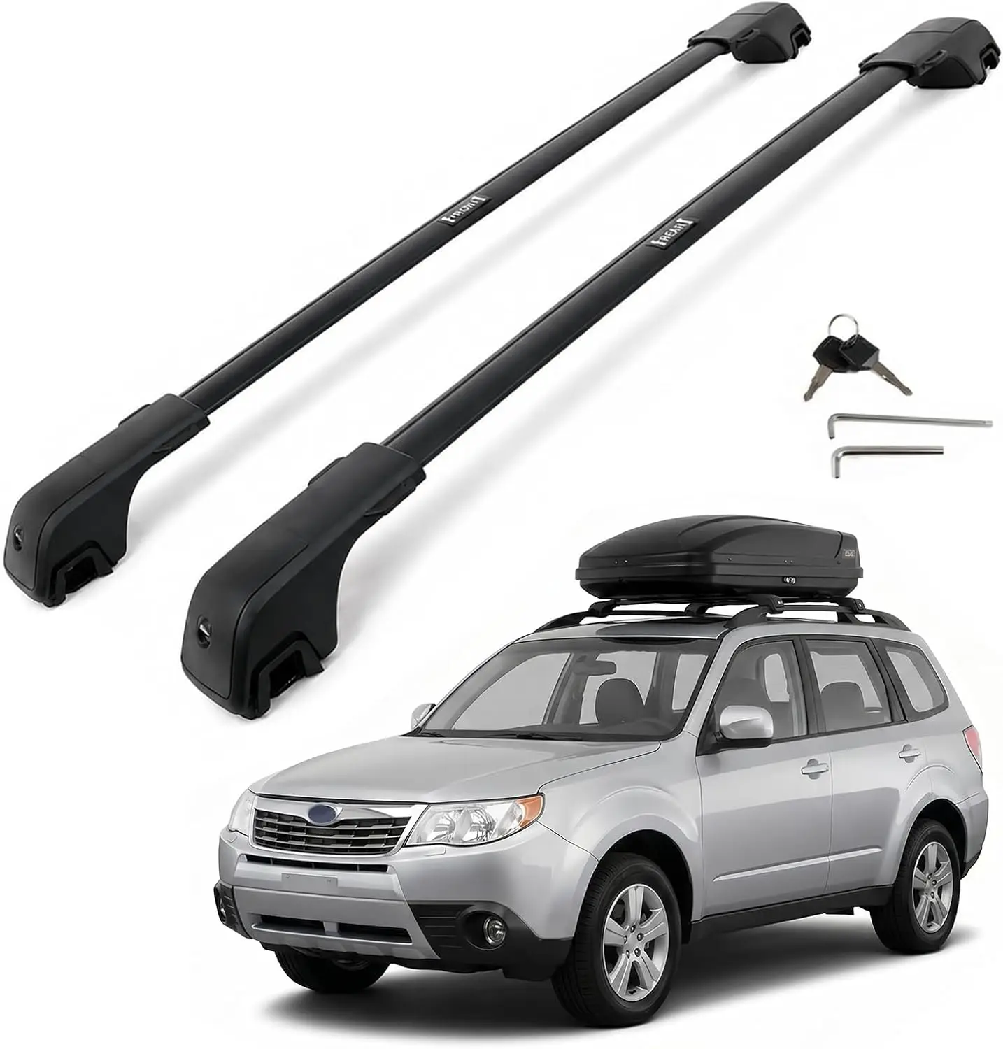 Roof Rack Cross Bars 350 lbs Load Capacity, Fits 2009-2013 Compatible Vehicle Models, Heavy-Duty Roof Cargo Crossbars, Easy to Install, Durable Construction for Secure Transport