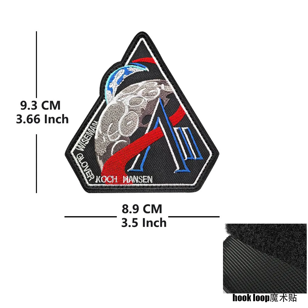 Space-Themed Hook Loop Tactical Patches Artemis U.S. Space Force, Cosmic Cat, and Lunar Mission Applique for Outdoor Gear, Bag