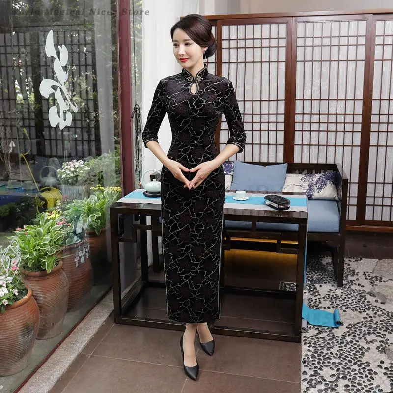 women-velvet-mandarin-collar-improved-long-cheongsam-qipao-vintage-novelty-print-dress-chinese-traditional-gown-for-party