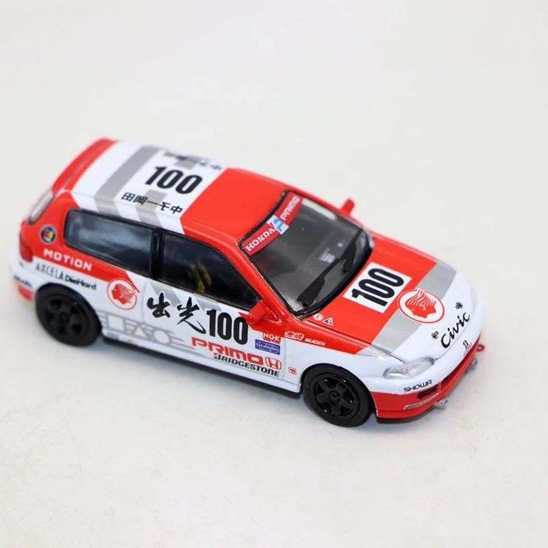 Model samochodu BMC 1/64 Civic EG6 JTCC, metalowy, symulacja, statyczny, kolekcjonerski, dekoracyjny, na prezenty świąteczne, zabawka, pamiątka.