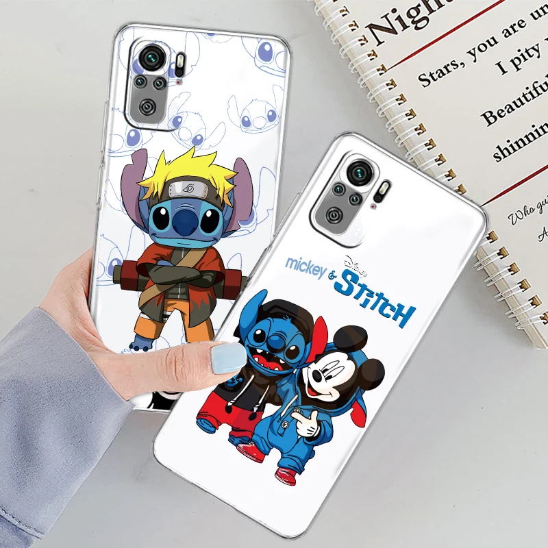 Disney Stitch Cute Lilo Love For Xiaomi Redmi Note 12 11 11S 11T 10 9 8 7 6 5 4 Pro 5G 4G Silicone Transparent Soft Phone Case