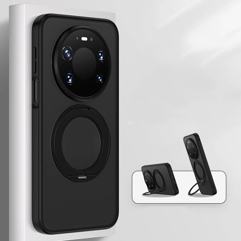 

For Huawei Mate 80/80 Pro Max Case Wireless Charging Shockproof TPU Airbag Folding Stand Phone Holder Cover