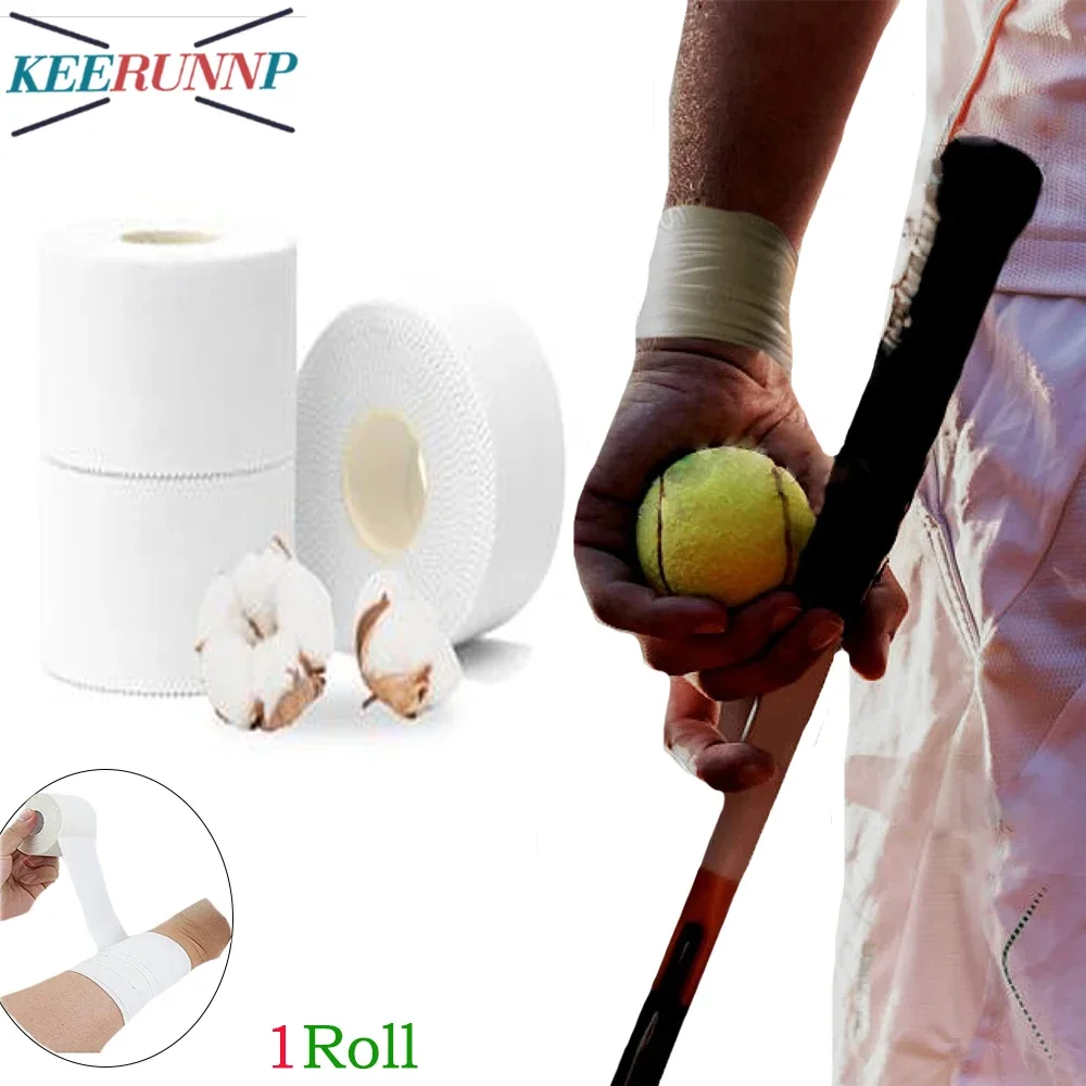 1Roll White Athletic Sport Tape – Very Strong Easy Tear NO Sticky Residue Best Tape for Athlete & Trainers,First Aid Injury Wrap