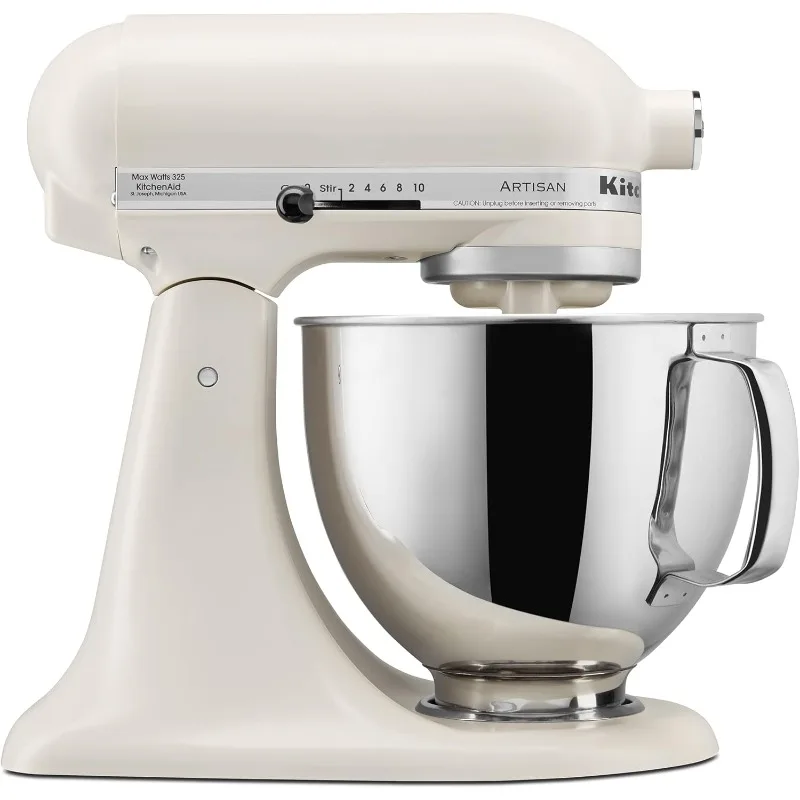 

5 Quart Tilt Head Stand Mixer,Adjustable Speed Control, Removable Bowl， 14.1"D x 8.7"W x 13.9"H，Stainless Steel，Porcelain