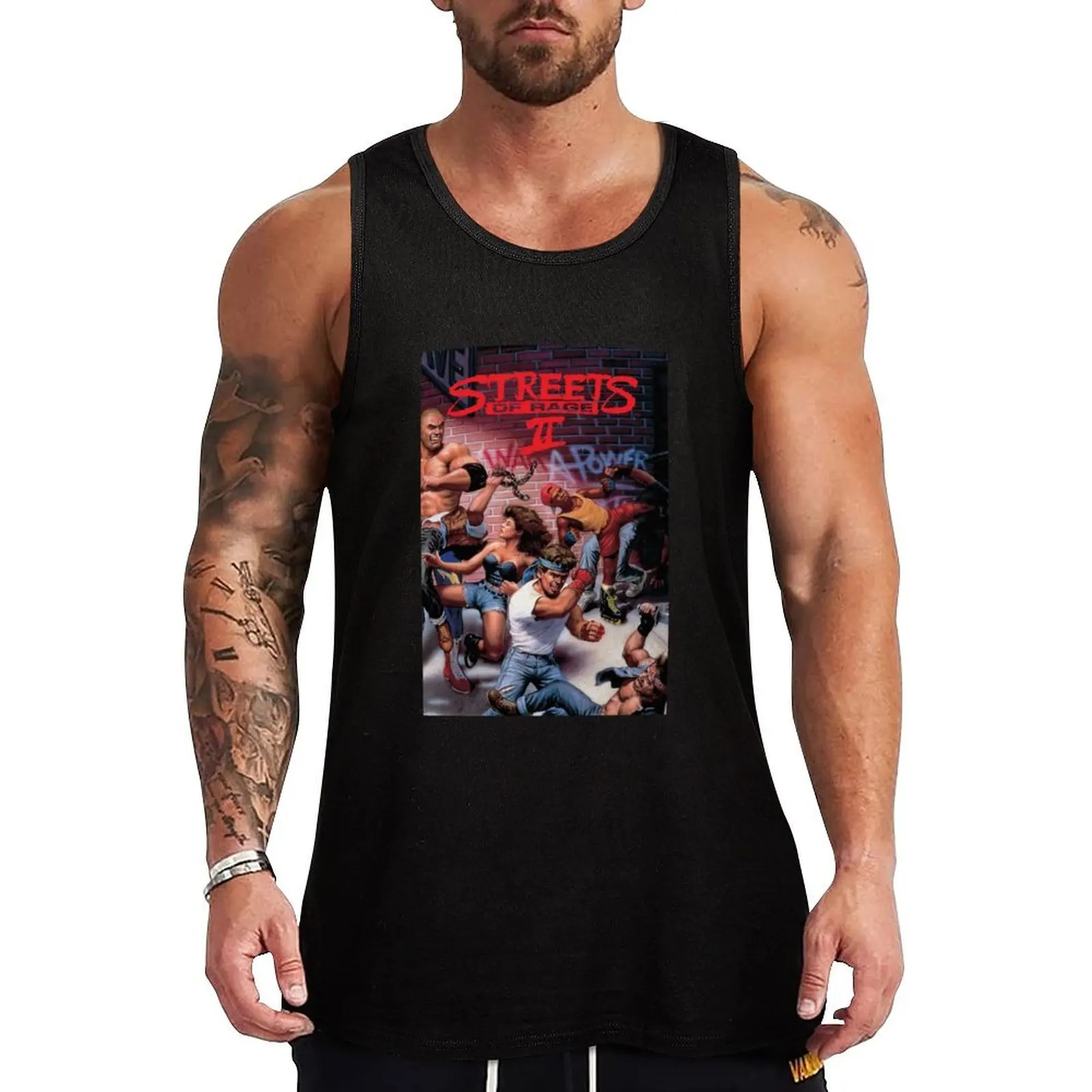

Streets of Rage 2 Tank Top Man clothes for gym anime t-shirts gym shirt men