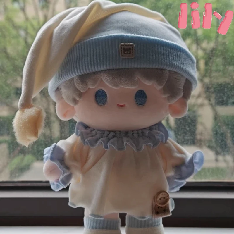

Plush Toy 20cm Cotton Doll Clothes Super Cute Pajama Set No Attribute Doll Replacement Dress Up Gift Skin Friendly Material