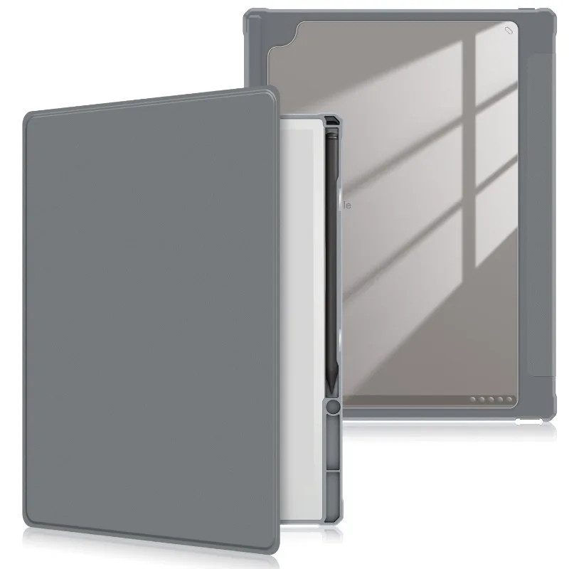 כיסוי מגנטי דק לשינה / התעוררות אוטומטית עבור Funda Remarkable Paper Pro 11.8 עם מחזיק עפרונות מאקריליק לגב המכשיר