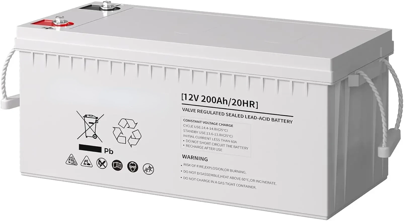 

Deep Cycle AGM Battery 12 Volt 200Ah, 3% Self-Discharge Rate, 2000A Max Discharge Current, Safe Charge Most Home