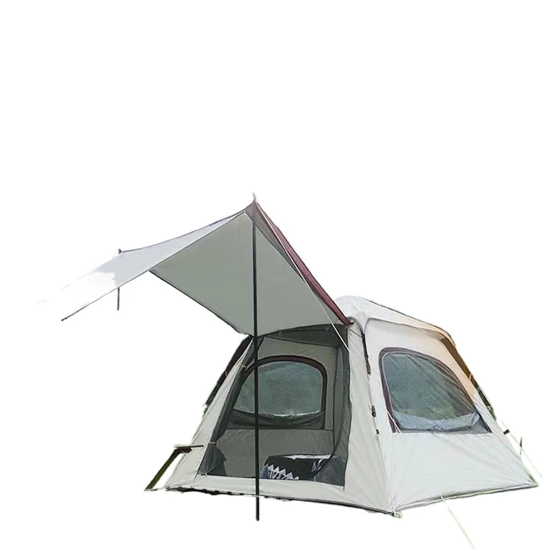 Tent Canopy 2 in 1 Outdoor Portable Folding Camping Gear Set Heavy Duty Silver Coated UV Protection Rain Fly for Camping