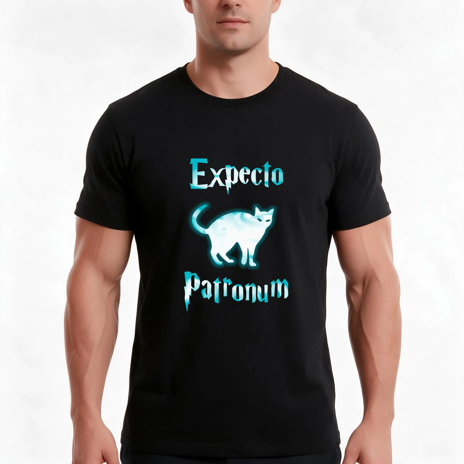 Expecto Patronum Cat. T-Shirt Summer Casual Cotton Tee Unisex Men Women
