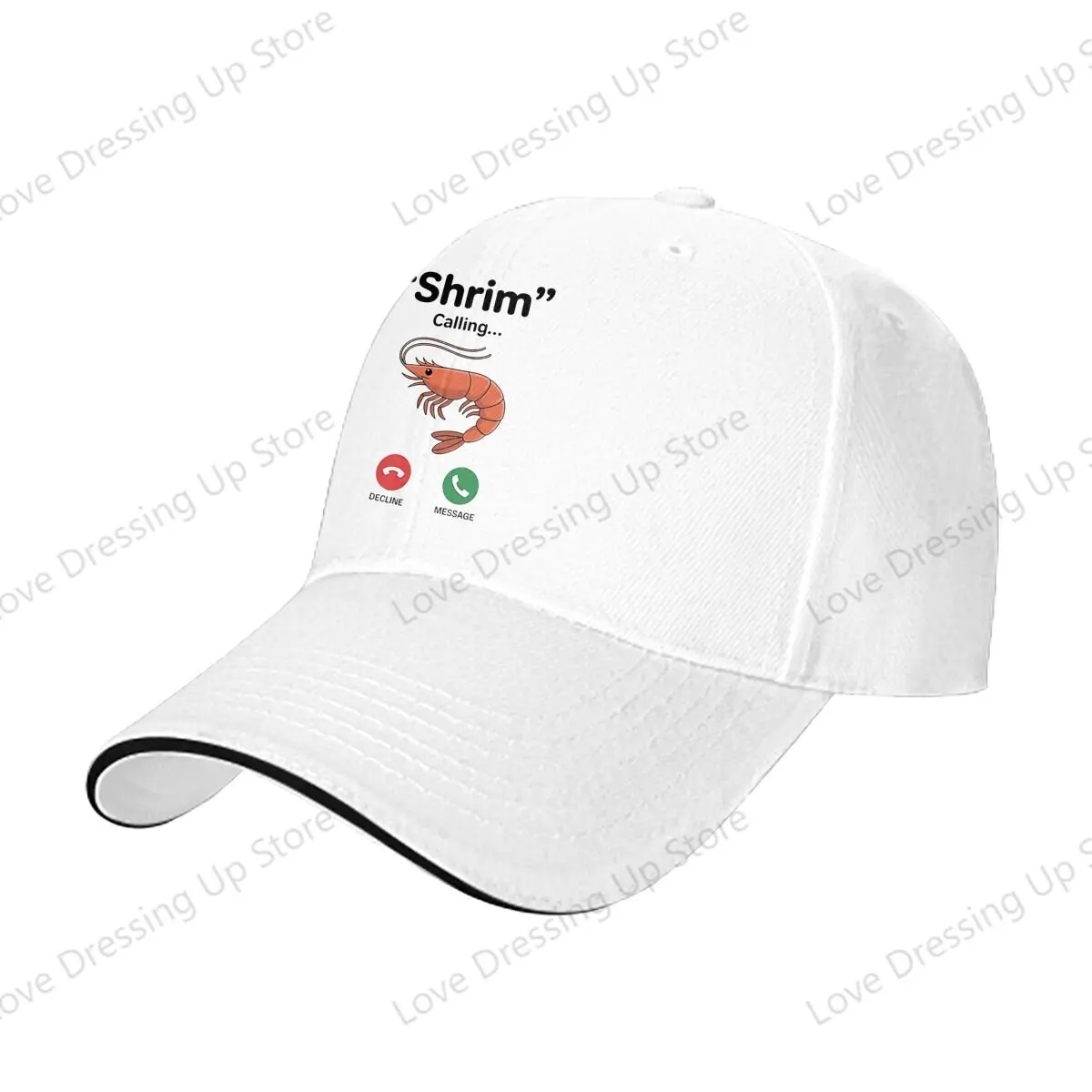 Summer Hip Hop Shrim is Calling Funny Baseball Cap Adjustable personality Outdoor Running Hat Outdoor sunshade hats Unisex Gift
