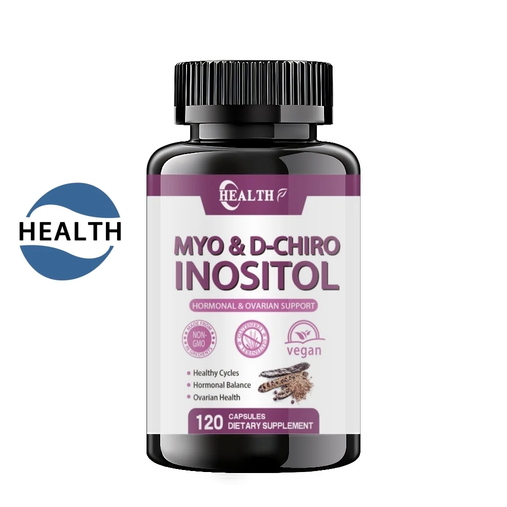 HEALTH Myo DChiro Inositol Capsules with Folate for Ovarian Function Hormone Balance Fertility