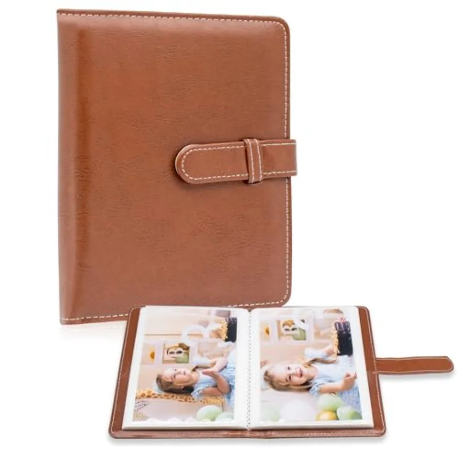 

Photo Album 4x6 Photos - 68 Pockets Small Mini Capacity Premium Vegan Leather Cover Case, Portable Wallet Photo Book for Boys G
