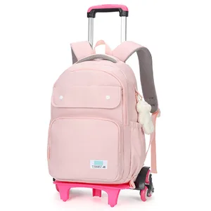 Школьные ранцы на колесиках для девочек, рюкзак для скалолазания, дорожные нейлоновые детские чемоданы для учеников, для девочек