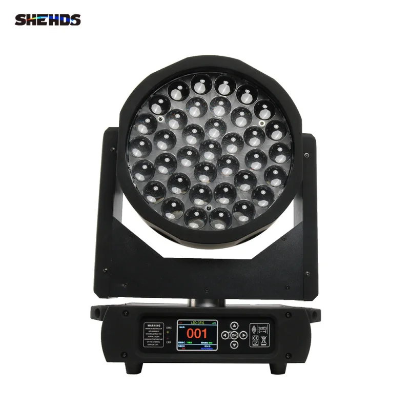 

LED Stage Lighting DMX 37-Piece Focus Moving Head Light 800W Dye Full Color Wedding Banquet Bar Effect Light
