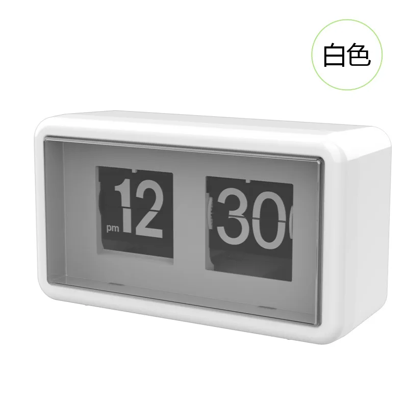 Time Display Digital Desk Table Clock Retro Auto Flip Clock Wholesale Modern Calendar Clocks Automatic Page Turning Battery