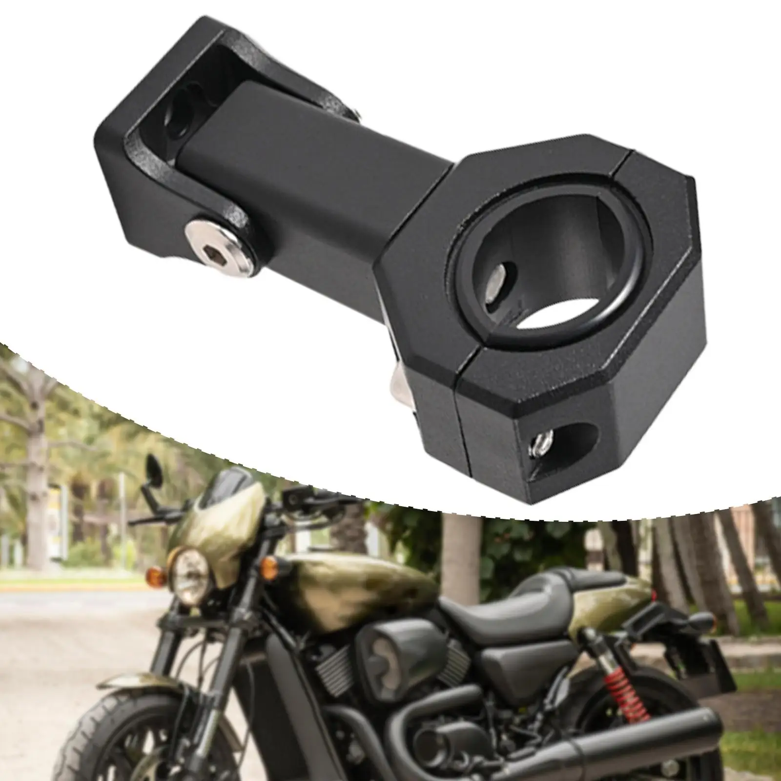 

Easy Install Motorcycle LED Light Bracket Aluminum Alloy Adjustable Tube Clamp Spotlight Holder for Auxiliary Lights