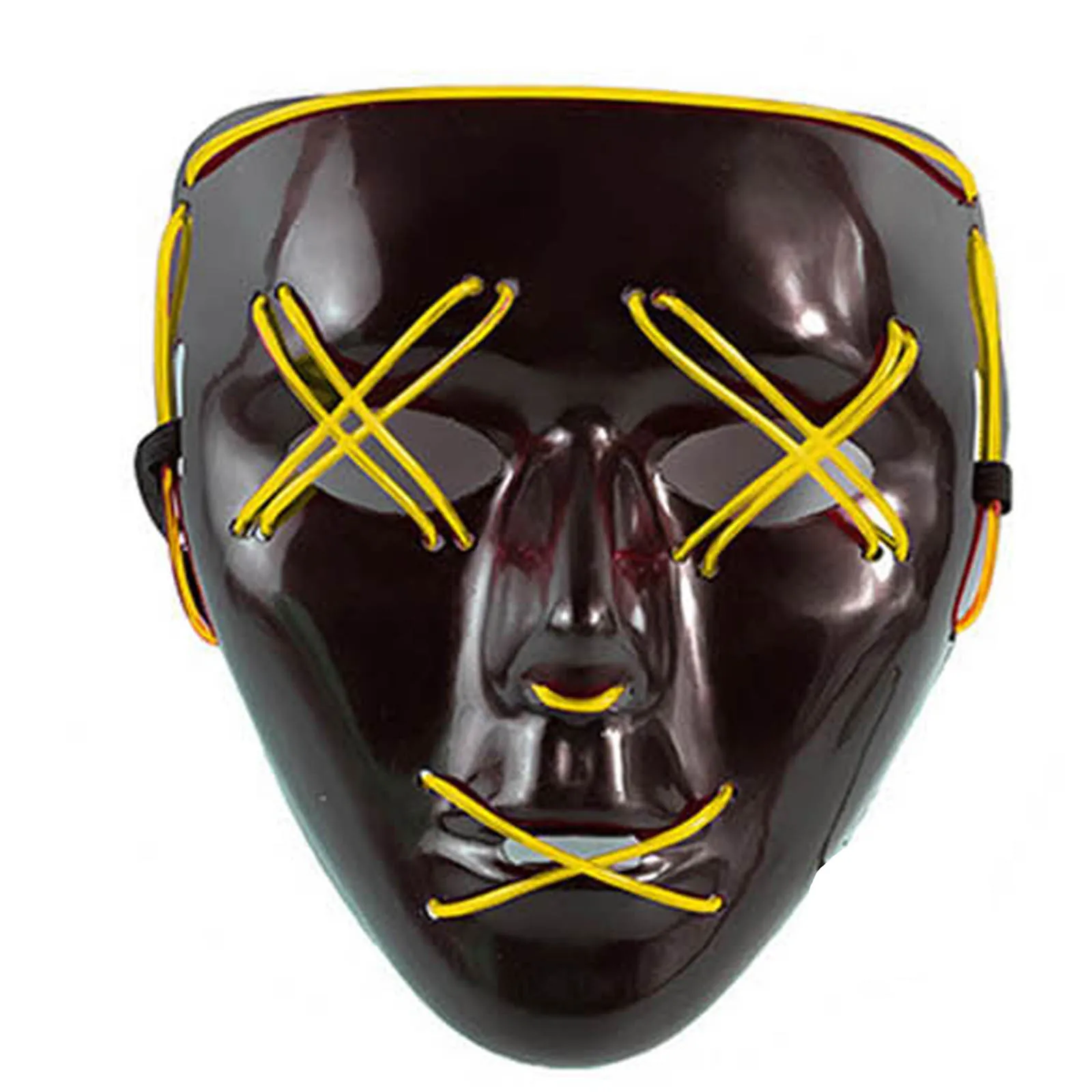 

Unisex Scary Horror LED Light up Mask Excluded Battery for Halloween Festival Carnival Masquerade Cosplay Costume Party Gift