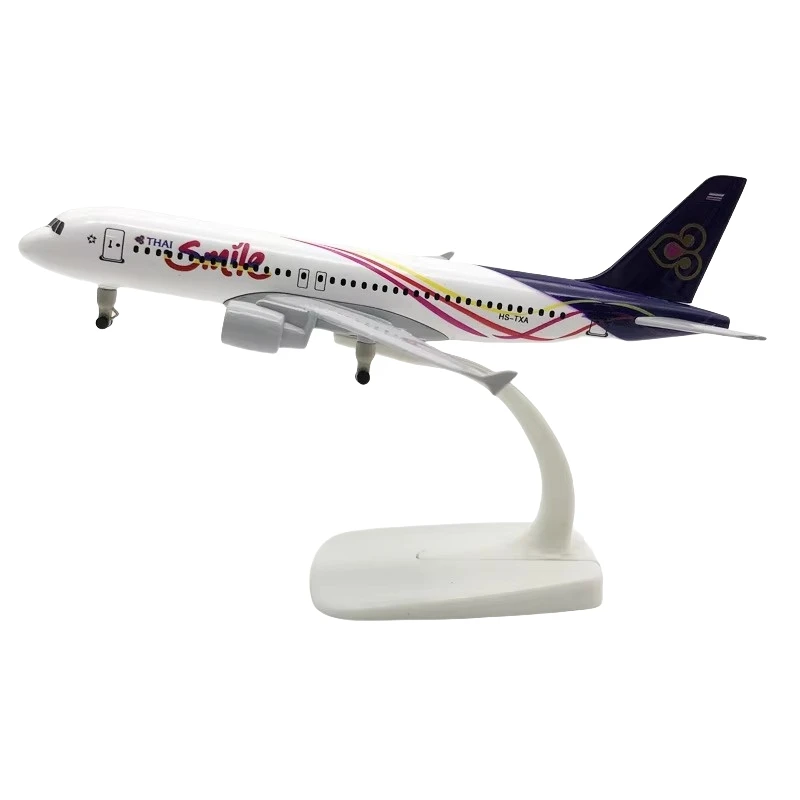 1:400 スケールエアバスシミュレーションモデル 20 センチメートル合金金属航空機 A320 タイ航空航空機モデル着陸装置装飾