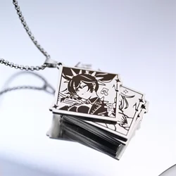 Genshin Impact Beelzebul Hu Tao Zhong Li Klee Yae Miko Popular Game Peripheral Concert Series Stainless Steel Pendant Necklace