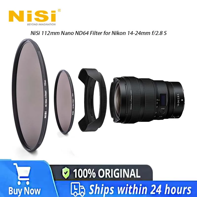 Ultra‑Slim Neutral Density Filter NiSi 112mm Nano ND64 6‑Stop Filter HD Optical Glass IR Reduction for Camera Lenses