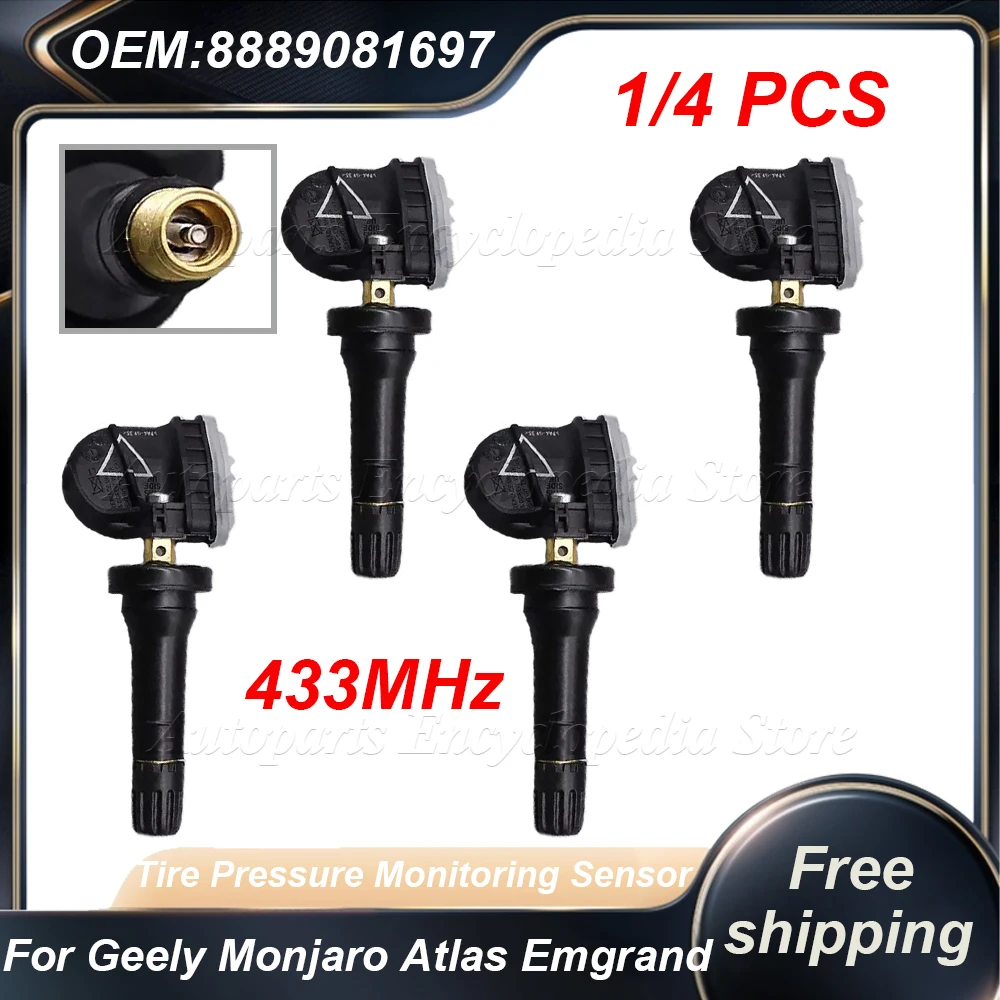 

6600145881 Автомобильный датчик контроля давления в шинах TPMS 8889081697 для Geely FY11 Monjaro Atlas Emgrand Manjaro Geometry A C 433 МГц