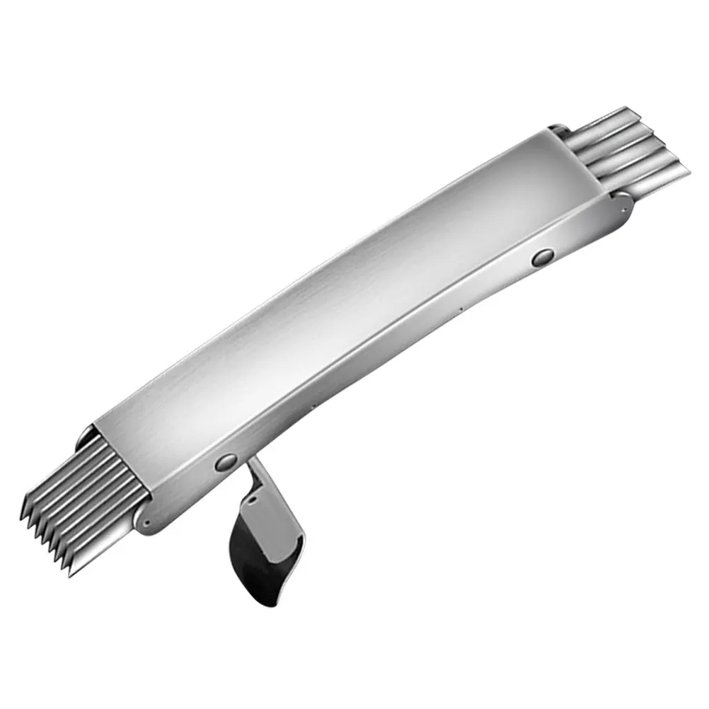 

Stainless Steel Scallions Vegetable Slicer Kitchen Gadget Double Headed Design Cutting Tool For Onions Potatoes Seafood