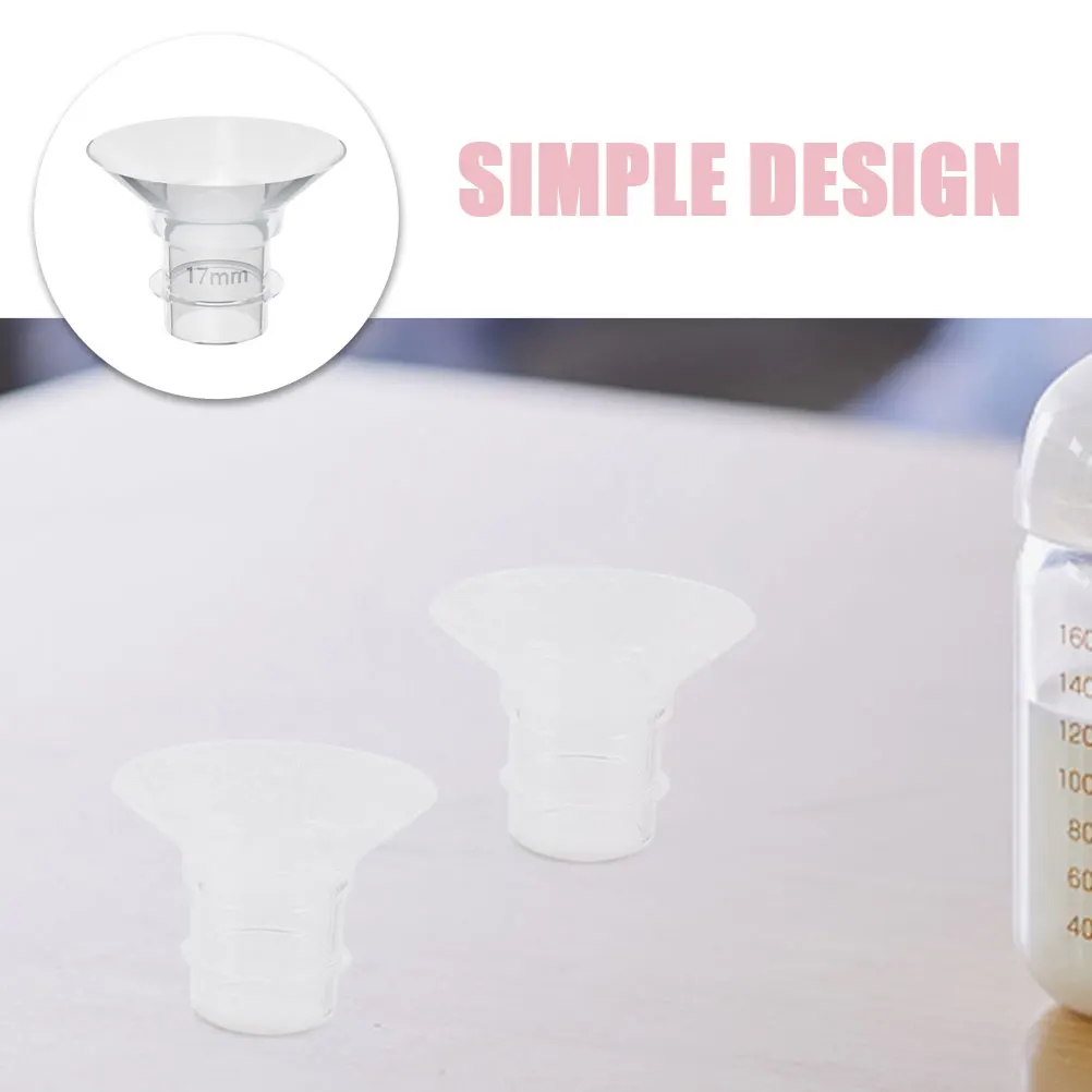 

4pcs 17mm Silicone Breastfeeding Accessories Flange Inserts for Wearable Pump Reusable Safe Breast Pump Parts for Electric